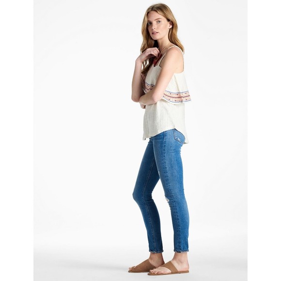 Lucky Brand Embroidered Off The Shoulder Top - Picture 2 of 4